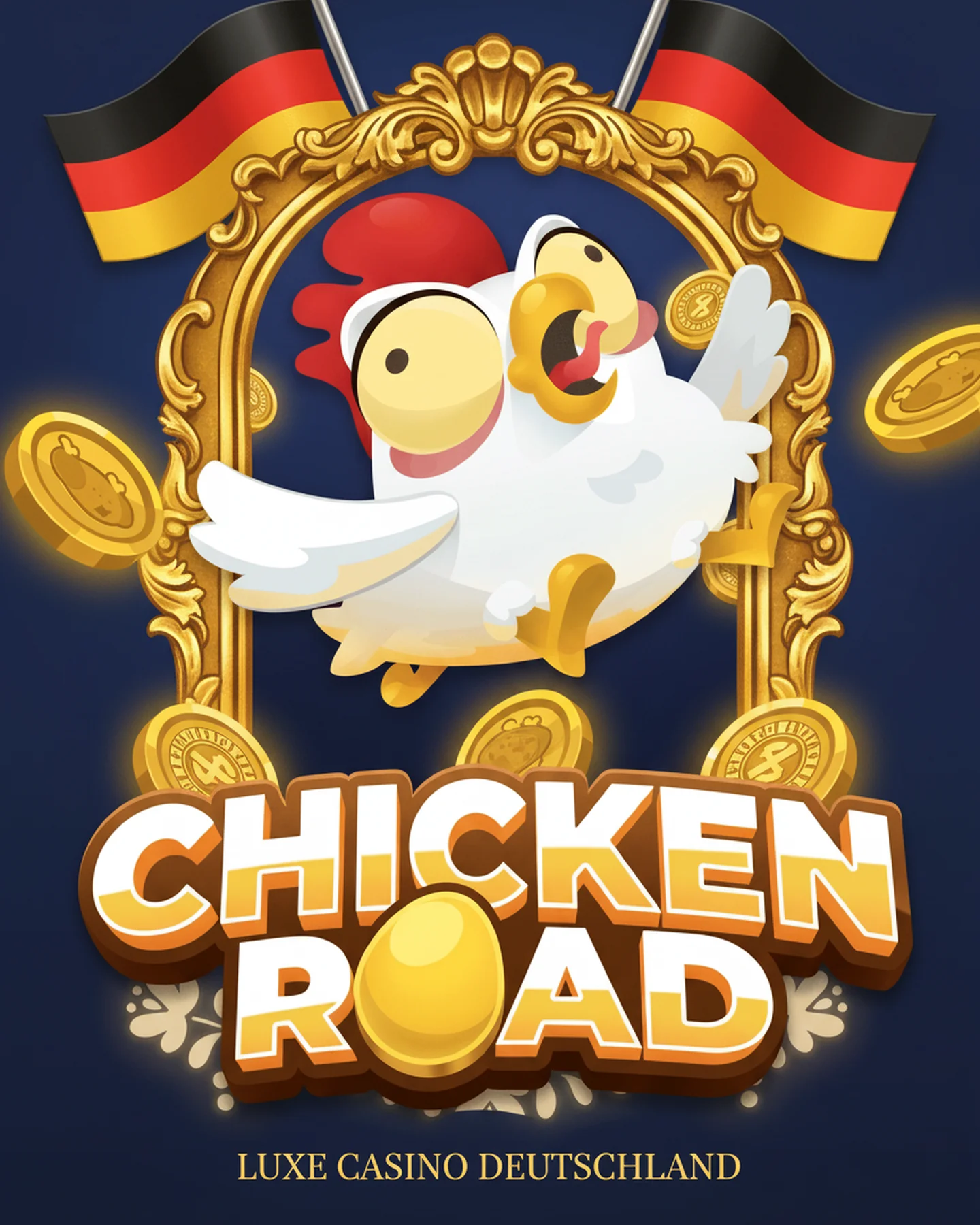 Chicken Road Spiel - Huhn überquert Strasse mit steigendem Multiplikator